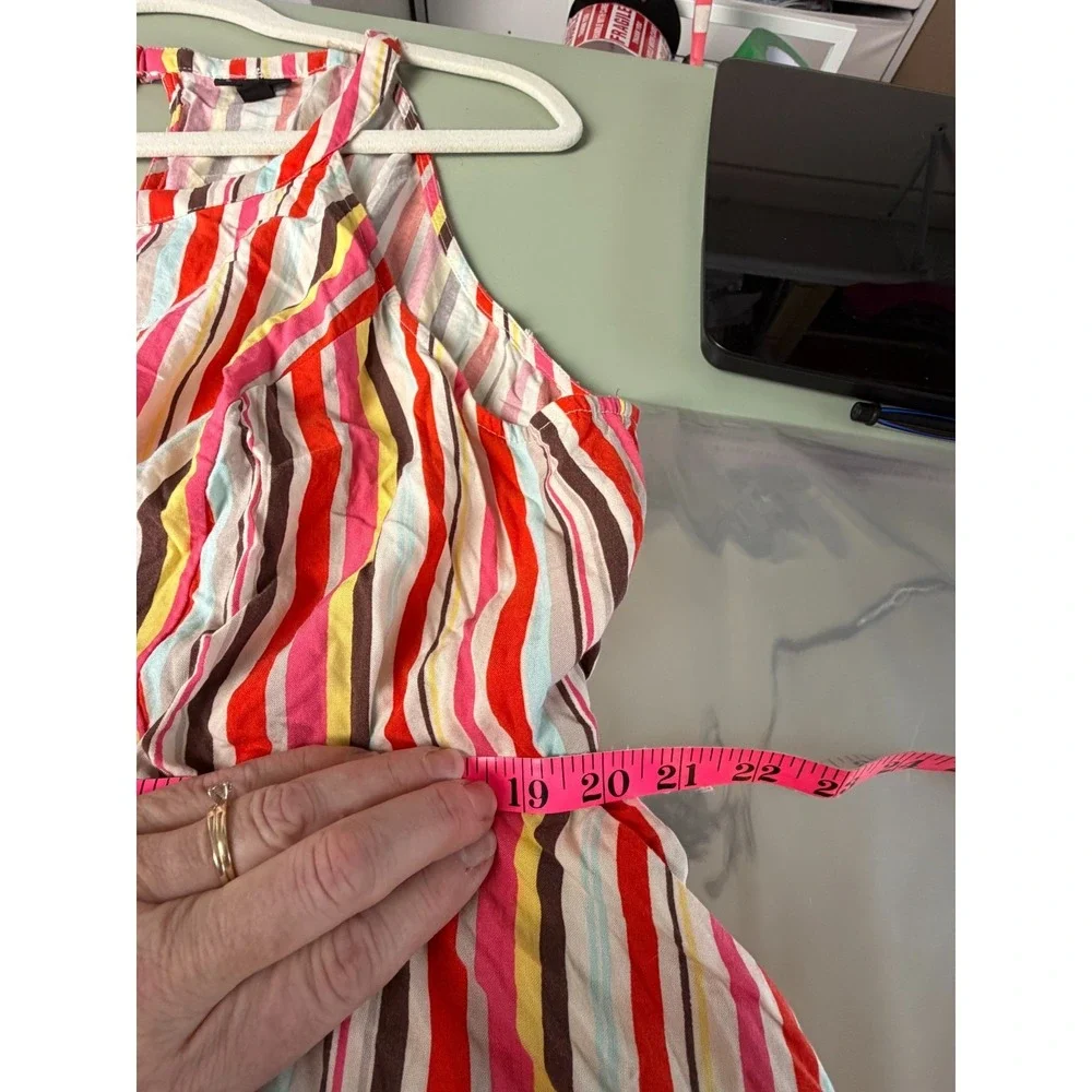Torrid Dress Women's Size 3 Orange‎ Striped Sleevless Festival Eclectic Vacation